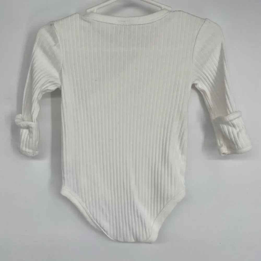 Janie & Jack Baby Pointelle Wrap Bodysuit 3-6 Month Blue & White‎ Unisex